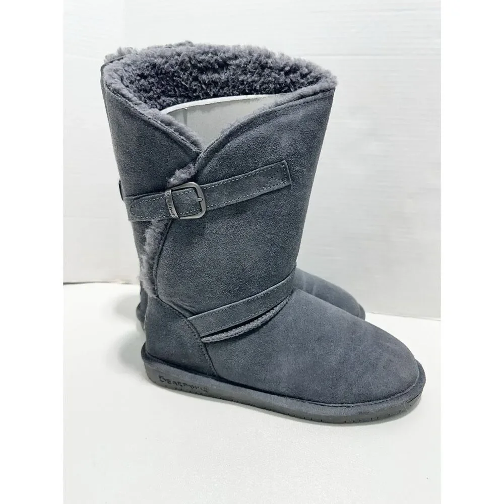 Bearpaw Womens Tatum Solids Mid Calf Boots Charcoal‎ Gray Size 10M